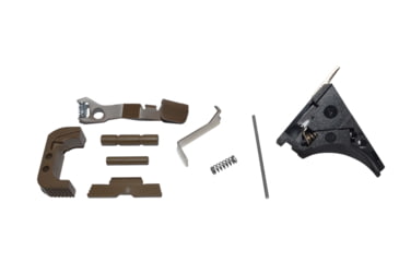 Image of Centennial Defense Systems Glock 43 Lower Parts Kit, Strippled,2.5lb Mag Catch Spring, Factory Trigger Spring Weight, Glock Tan, LPK-EXT-MOD95