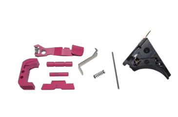 Image of Centennial Defense Systems Glock 43 Lower Parts Kit, Strippled,2.5lb Mag Catch Spring, Factory Trigger Spring Weight, Pink, LPK-EXT-MOD99
