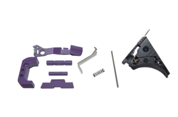 Image of Centennial Defense Systems Glock 43 Lower Parts Kit, Strippled,2.5lb Mag Catch Spring, Factory Trigger Spring Weight, Purple, LPK-EXT-MOD100