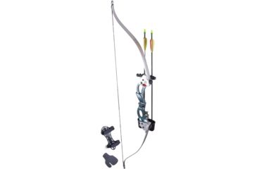 Image of CenterPoint Augusta Youth Recurve Bow/ Right Hand Grip/Built In Sight Rail, Silver, AYR2026