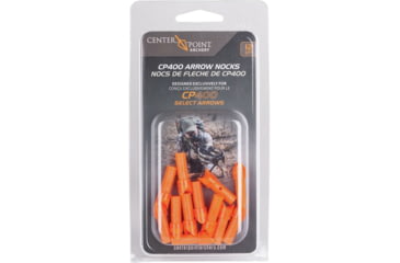 Image of CenterPoint CP400 Arrow Nocks, Orange, AXCP4N12PK