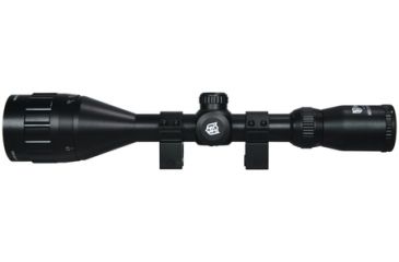 Image of Nikko Stirling Mountmaster Rifle Scope 4-12x50mm Adjustable Objective Illuminated Mil-Dot Reticle Matte Black Finish With One Inch Rings