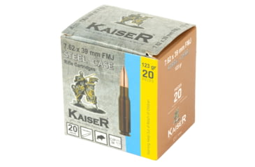 Image of Century Arms Kaiser, 7.62X39, 123 Grain, Steel Case, Full Metal Jacket, 20 Round Box