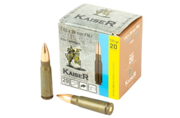 Image of Century Arms Kaiser, 7.62X39, 123 Grain, Steel Case, Full Metal Jacket, 20 Round Box