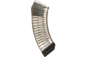 Image of Century Arms US Palm Standard AK-47 Rifle Magazine, 7.62x39mm, 30 Round, Clear w/ Black Floor Plate, 1 Pack, Polymer, MA1120A-30RD