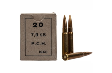 Image of Century Greek Surplus Ammo 8mm Mauser 198 Grain Full Metal Jacket Rifle Ammo, 20 Rounds, 1213812
