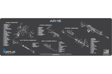 Image of Cerus Gear 12x36 AR-15 Schematic Promat - Gray, RM-AR15-SCH-GRY