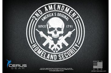 Image of Cerus Gear 3mm Promats 12''x17'' 2nd Amendment Black Distress