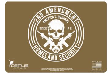 Image of Cerus Gear 3mm Promats 12''x17'' 2nd Amendment Coyote