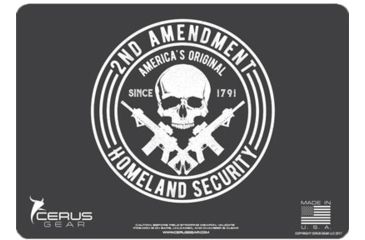 Image of Cerus Gear 3mm Promats 12''x17'' 2nd Amendment Gray