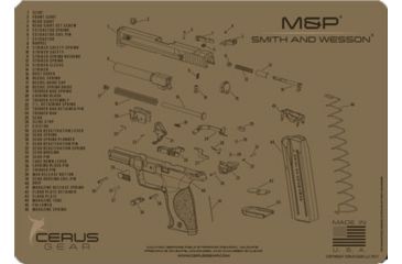 Image of Cerus Gear 3mm Promats 12''x17'' S&amp;w M&amp;p Schematic Coyote