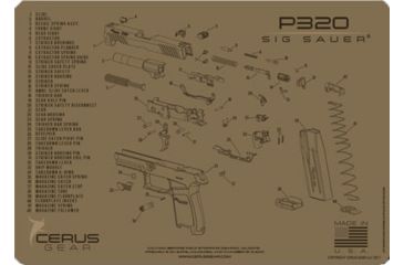 Image of Cerus Gear 3mm Promats 12''x17'' Sig320 Schematic Coyote