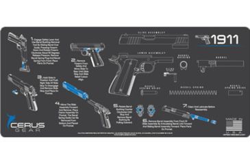 Image of Cerus Gear 3mm Promats 12''x27'' 1911 Instructional Char Gray