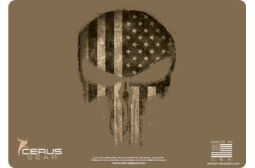 Image of Cerus Gear 3mm Promats 14''x48'' American Flag Reaper Skull Coy