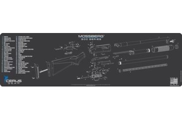 Image of Cerus Gear 3mm Promats 14''x48'' Mossberg 500 Schematic Ch Gray