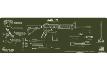 Image of Cerus Gear AR-15 Instructional Promat - Olive Drab Green, IM-AR15-INS-ODG