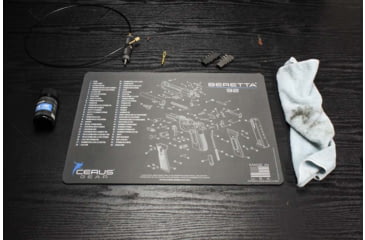 Image of Cerus Gear BERETTA 92 SCHEMATIC PROMAT - CHARCOAL GRAY/CERUS BLUE 9DC1B2C0