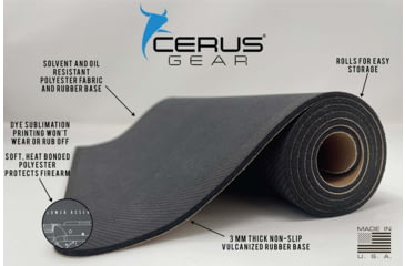Image of Cerus Gear BERETTA 92 SCHEMATIC PROMAT - CHARCOAL GRAY/CERUS BLUE 9DC1B2C0