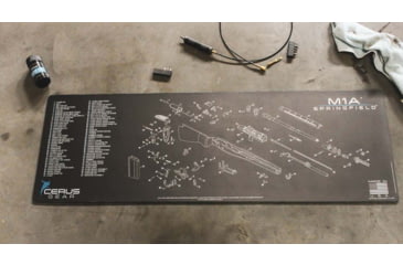 Image of Cerus Gear SPRINGFIELD M1A SCHEMATIC RIFLE PROMAT - CHARCOAL GRAY/CERUS BLUE DE99141A