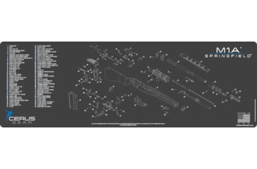 Image of Cerus Gear SPRINGFIELD M1A SCHEMATIC RIFLE PROMAT - CHARCOAL GRAY/CERUS BLUE DE99141A
