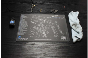 Image of Cerus Gear SPRINGFIELD XD SCHEMATIC PROMAT - CHARCOAL GRAY/CERUS BLUE A459C4A4