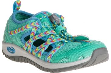 Image of Chaco OutCross Watersport Shoe - Kid's-Marine Green-3 Youth