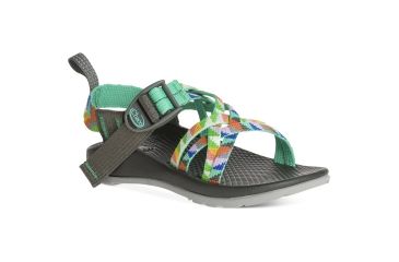 Image of Chaco ZX1 Ecotread Sandal - Kid's, Camper Turquoise, 1 US J180234-01.0