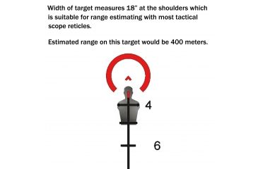 Image of Challenge Targets Full Size Human Silhouette Rifle Target, Static Stand, Black, SS-RM-80059-R