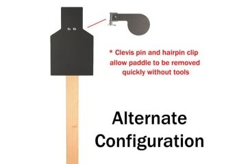 Image of Challenge Targets Handgun Paddle Target - Static Stand, Black SS-PT2324-H
