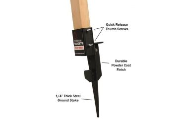 Image of Challenge Targets Stake Target - 6" Square - Handgun Rated, Black GS-RM-80025-H