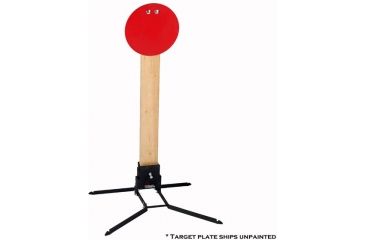 Image of Challenge Targets Steel 10 in. Round Target with Standard Base, Red PS-SD-10-H