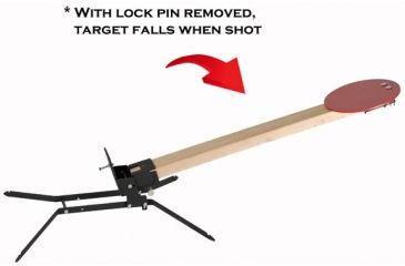 Image of Challenge Targets Steel 10 in. Round Target with Standard Base, Red PS-SD-10-H