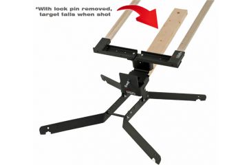 Image of Challenge Targets Steel IPSC A Zone Handgun &amp; Rifle Target Holder with Heavy Base, Black PS-HD-TH-80019-R