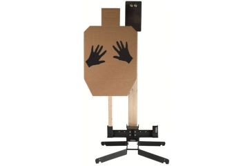 Image of Challenge Targets Steel IPSC A Zone Handgun &amp; Rifle Target Holder with Heavy Base, Black PS-HD-TH-80019-R