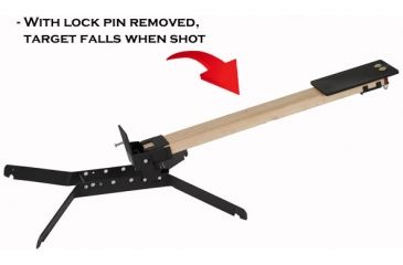 Image of Challenge Targets Steel IPSC A Zone Handgun &amp; Rifle Target with Heavy Base, Black PS-HD-80019-R