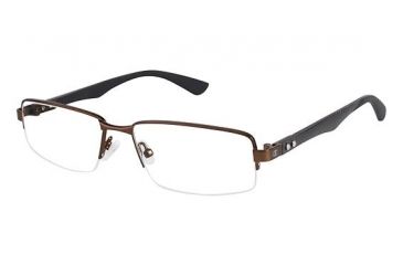 Image of Champion Eyes 1005 Single Vision Prescription Eyeglasses - Frame MATTE BROWN, Size 54/16mm CU100503