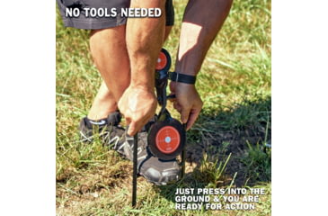 Image of Champion Traps and Targets Centerfire Double Gong Spinner Steel Target, Orange, Small, 40875