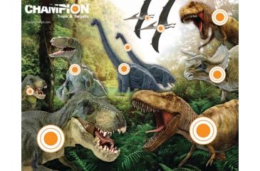 Image of Champion Traps and Targets Full-Color Targets Dinosaur, 11x14 Inches, 12 Per Package