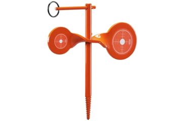 Image of Champion Traps and Targets Rimfire Screw-In Double Gong Spinner Steel Target, Orange, Small, 40879