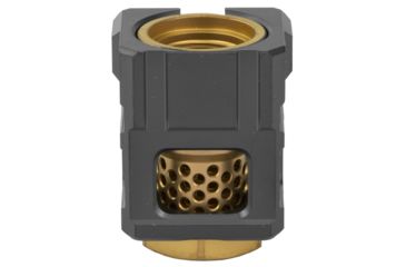 Image of Chaos Gear Supply Official Qube compensator 1.25", Black/Gold CGSQUBECOMPBLKGLD