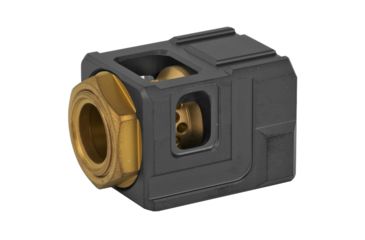 Image of Chaos Gear Supply Official Qube compensator 1.25", Black/Gold CGSQUBECOMPBLKGLD
