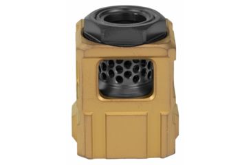 Image of Chaos Gear Supply Official Qube compensator 1.25", Gold/Black CGSQUBECOMPGLDBLK