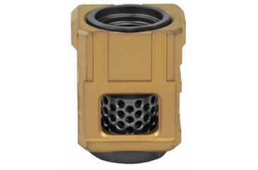 Image of Chaos Gear Supply Official Qube compensator 1.25", Gold/Black CGSQUBECOMPGLDBLK
