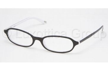 Image of Chaps Eyeglass Frames CP3022, Black/White Frame w/Non-Rx 51 mm Diameter Lenses