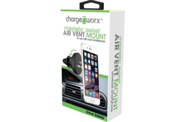 Image of Chargeworx Magnetic Air Vent Swivel Phone Mount, Black, CX9940BK