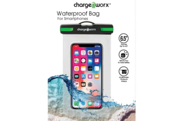 Image of Chargeworx Waterproof Sleeve for Phones, Clear, CHA-CX7201CL