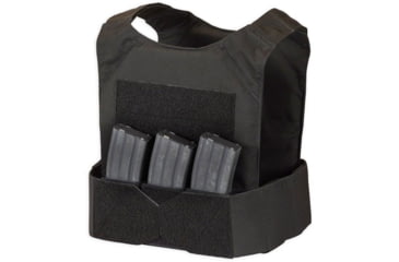 Image of Chase Tactical Low-Vis Plate Carrier M1 w/ Triple Velcro 5.56 Mag Pouch, Black, X-Large, NSN NONE, CT-10LVPCM1-BK-XL