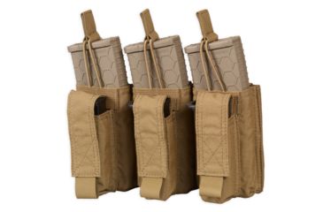 Image of Chase Tactical Triple Kangaroo Mag Pouch, 5.56/Pistol, Coyote Tan, One Size, NSN NONE, CT-20K5PMP3-CT