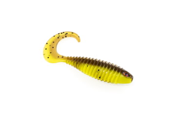 Image of Chasebaits Curly Bait Soft Bait, 8, 4in, Lime Tiger, CB4-106
