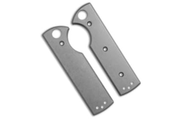 Image of Chaves Knives Chaves Knives Blue Label CHUB Flipper Scales - Stonewash Titanium, Gray, adult, BHQ-212825